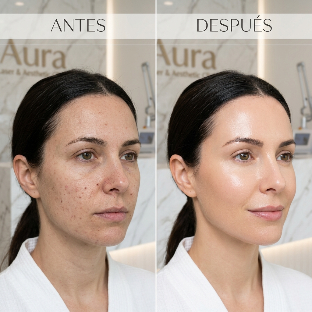 Antes y después del tratamiento